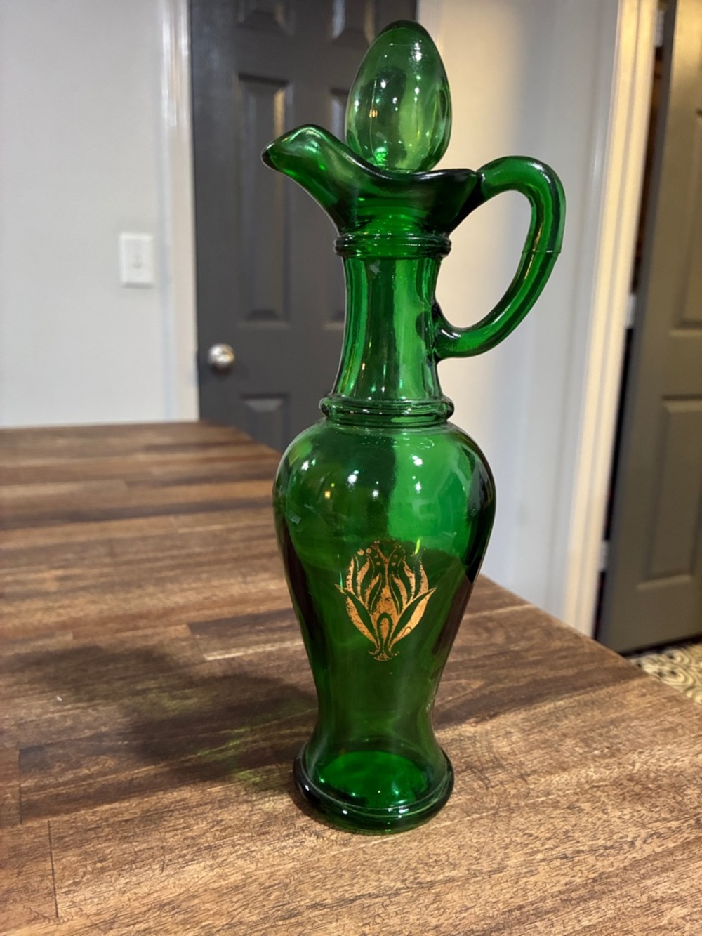 Avon Nile Green Bath Urn Bottle with Label